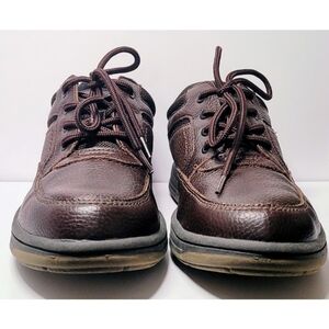 Earth Spirit Leather Loafer Size 8.5W Brown Men's Lace-up Gelron Cushion Casual